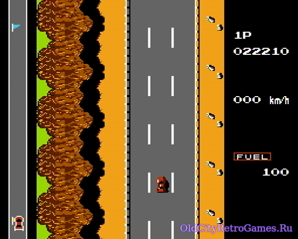 Фрагмент #2 из игры Road Fighter / Дорожный Боец