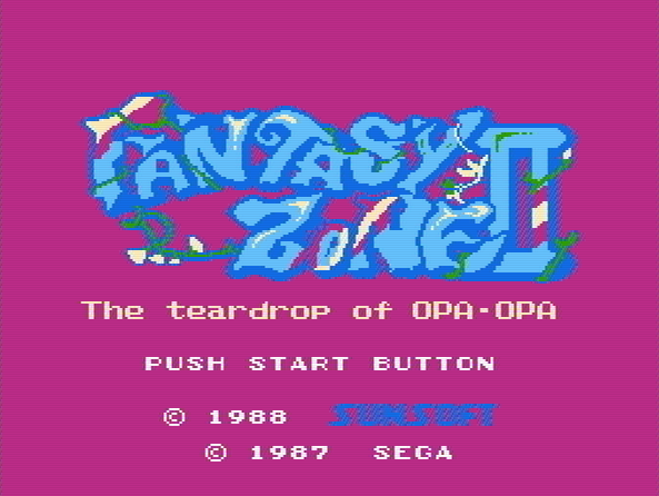 Титульный экран из игры Fantasy Zone 2 - The Teardrop of Opa-Opa / Зона Фантазии 2 - Слезинка Опа-Опа
