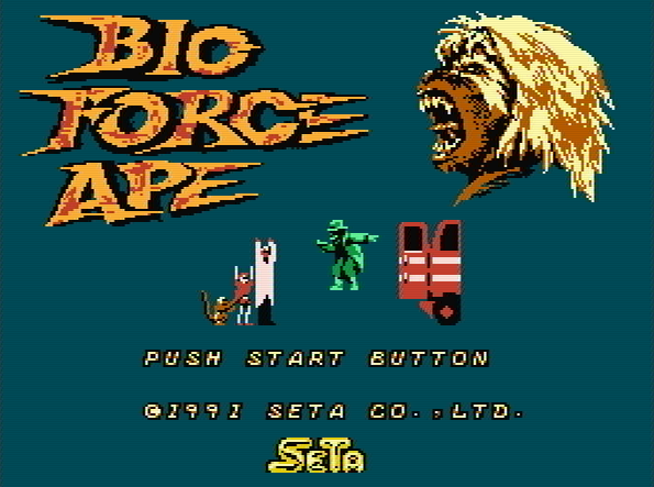 Титульный экран из игры Bio Force Ape / Обезьяна с Био Силой