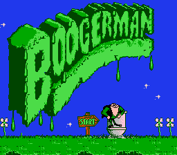 Титульный экран из игры Boogerman A Pick Flick Adventure / Бугермен. - Унитазные Приключения
