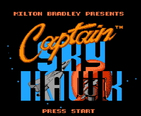 Титульный экран из игры Captain Skyhawk / Капитан Небесный Ястреб