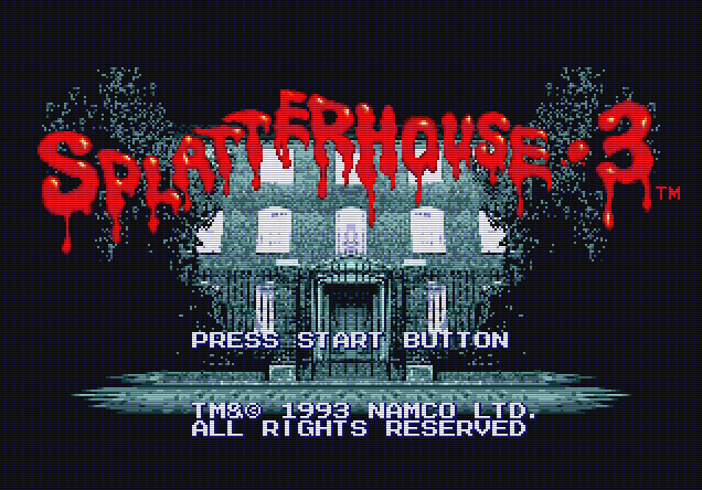 Титульный экран из игры Splatterhouse 3 / Сплаттерхаус 3 / Брызгающий Дом 3