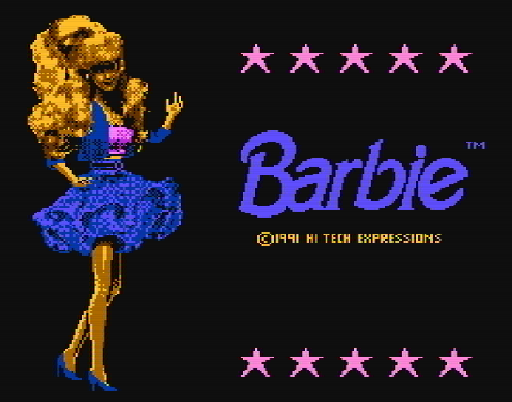 Титульный экран из игры Barbie / Барби