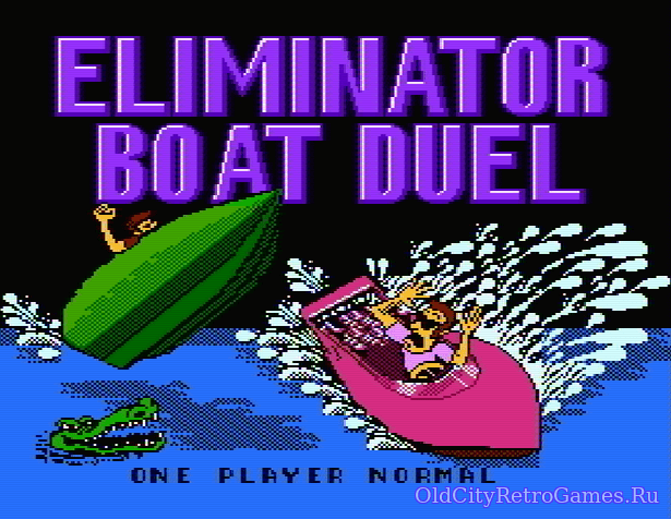 Титульный экран из игры Eliminator Boat Duel / Элиминэйтор Боат Дуэл (Лодочная Дуэль)