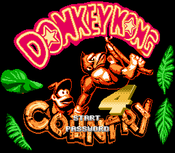 Титульный экран из игры Donkey Kong Country 4 / Страна Донки Конга 4