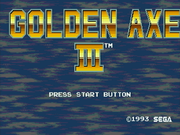 Титульный экран из игры Golden Axe III / Золотая Секира 3